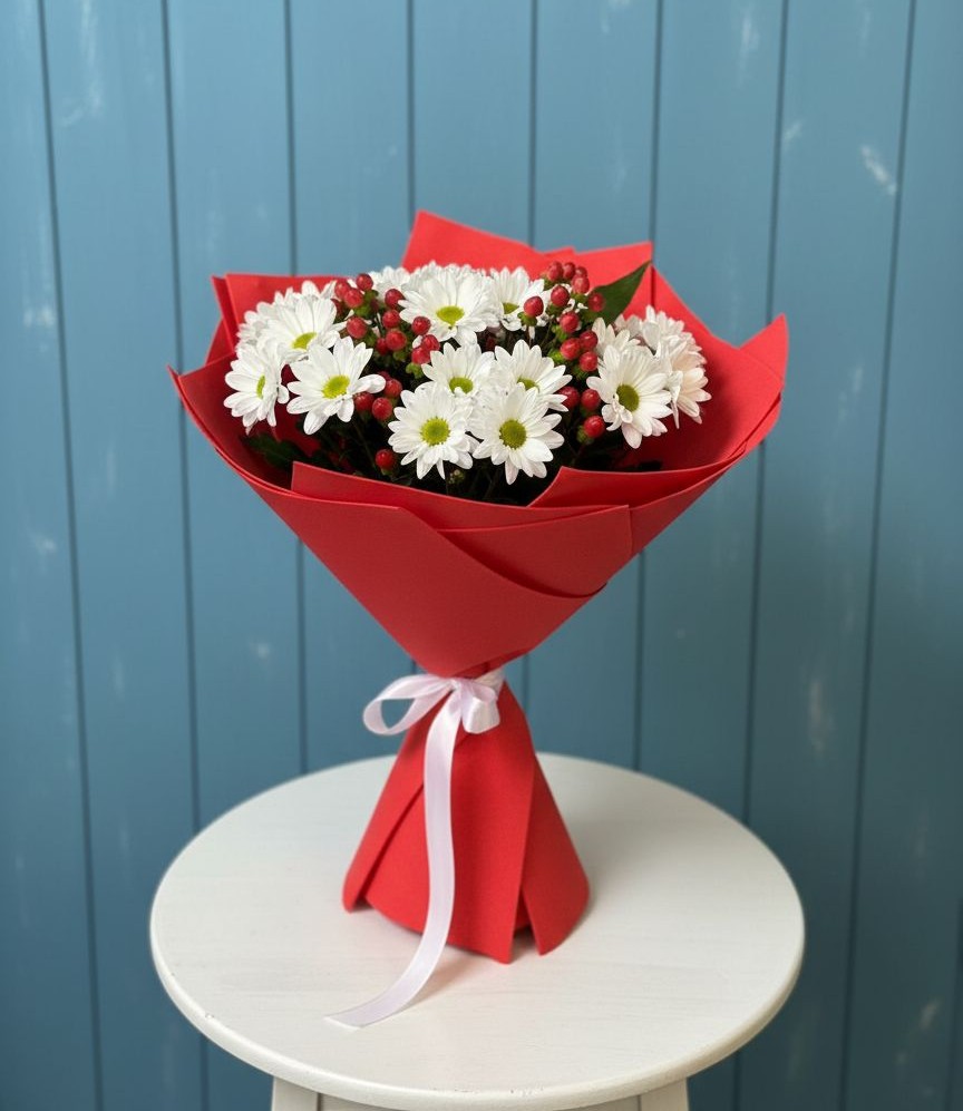 Букет цветов из: Хризантемы в Лямбирь