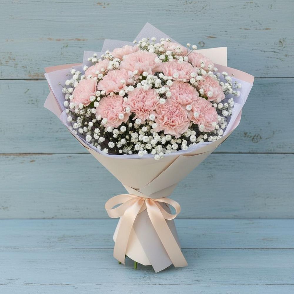 Букет цветов из: Гвоздики в Лямбирь