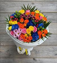 Букет цветов из:  Розы и Хризантемы в Лямбирь