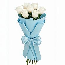 Букет 7 белых роз Проуд в Лямбирь