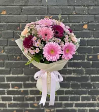 Букет цветов из:  Герберы и Хризантемы в Лямбирь