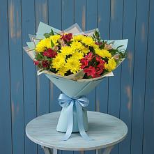 Букет цветов из:  Альстромерии и Хризантемы в Лямбирь