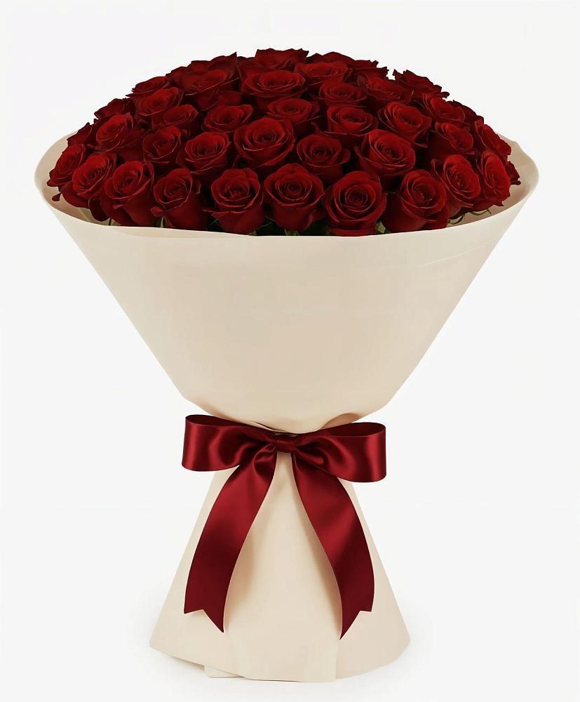 Букет 101 Бордовая роза Блэк Бакарра в Лямбирь