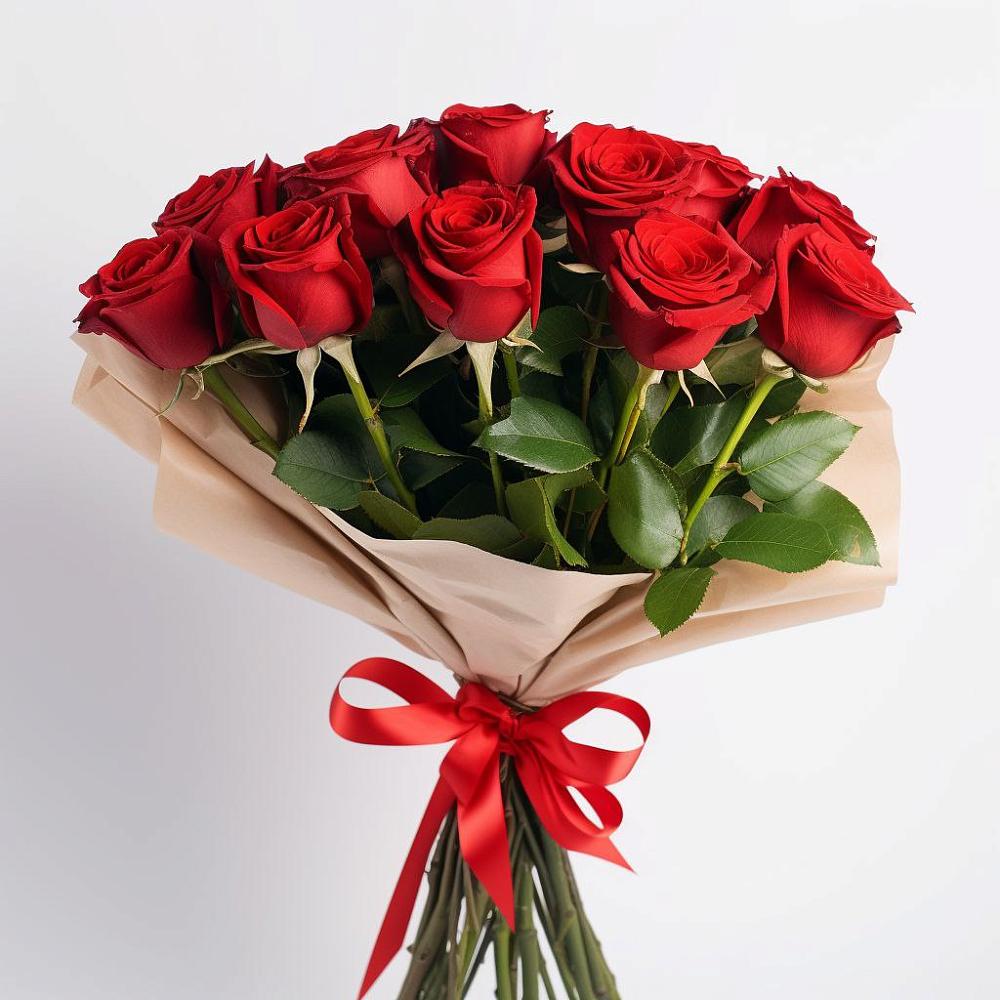 Букет 11 Красных роз Эдлесс Лав в Лямбирь